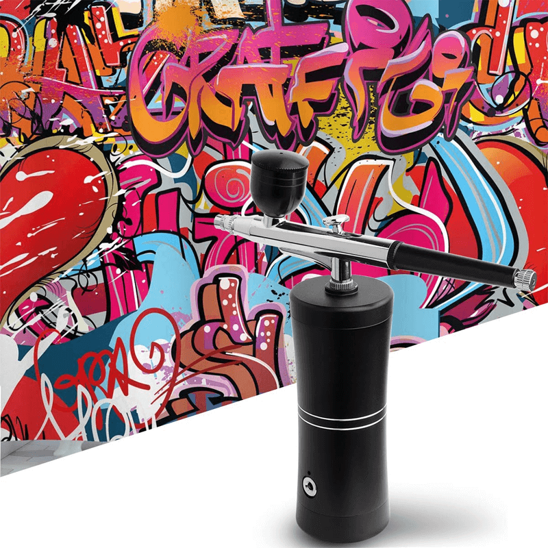 Draadloze airbrush met dubbelwerkend spuitpistool