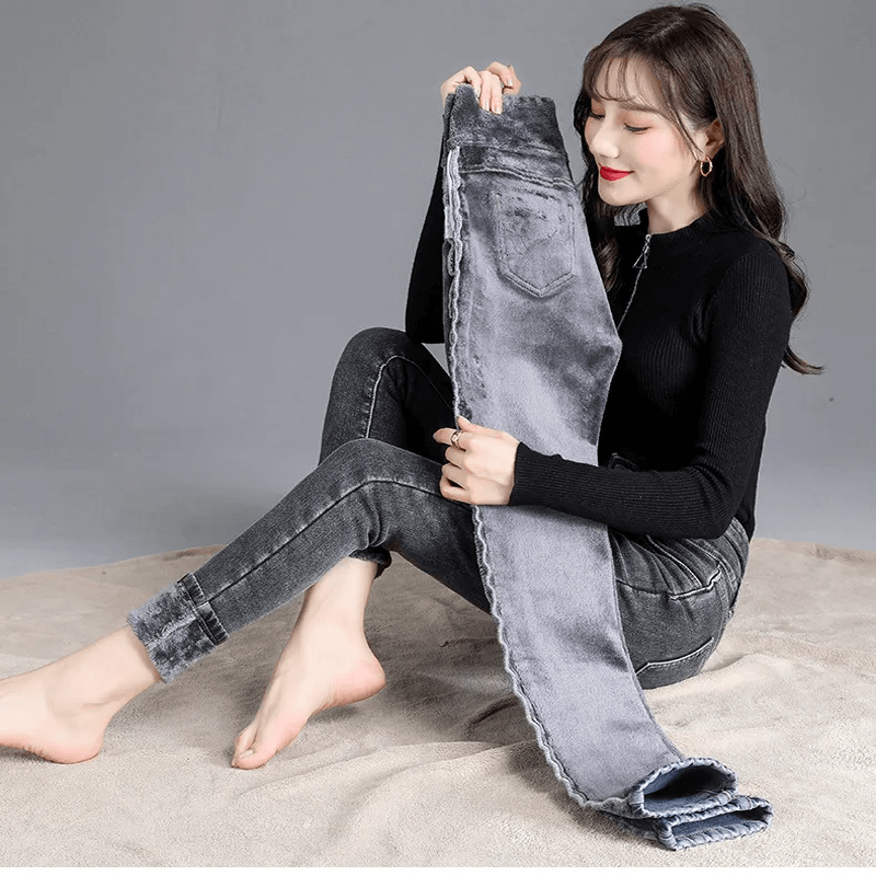 Thermische winterbroek met hoge taille