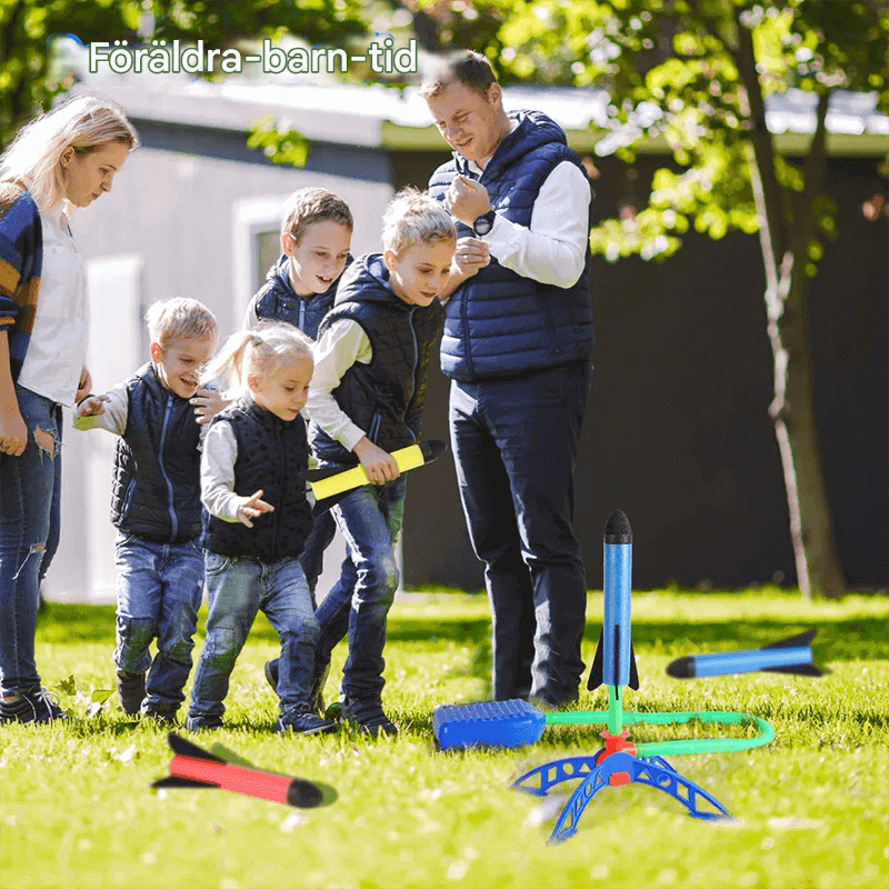 Lucht raket voetpomp lanceerinrichting