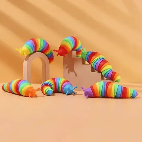 3D kleurrijke slak knuffel