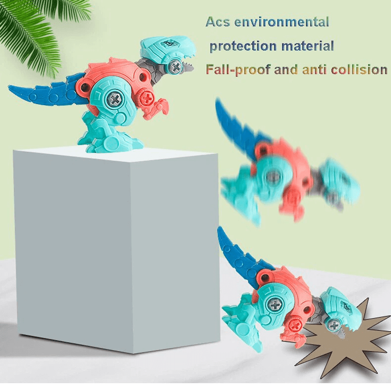 Dinosaurus Ei-set - Verrassingsei met bouwstenen, demonteer en zet je eigen dinosaurussen in elkaar, doe-het-zelf blindbox-speelgoed voor kinderen