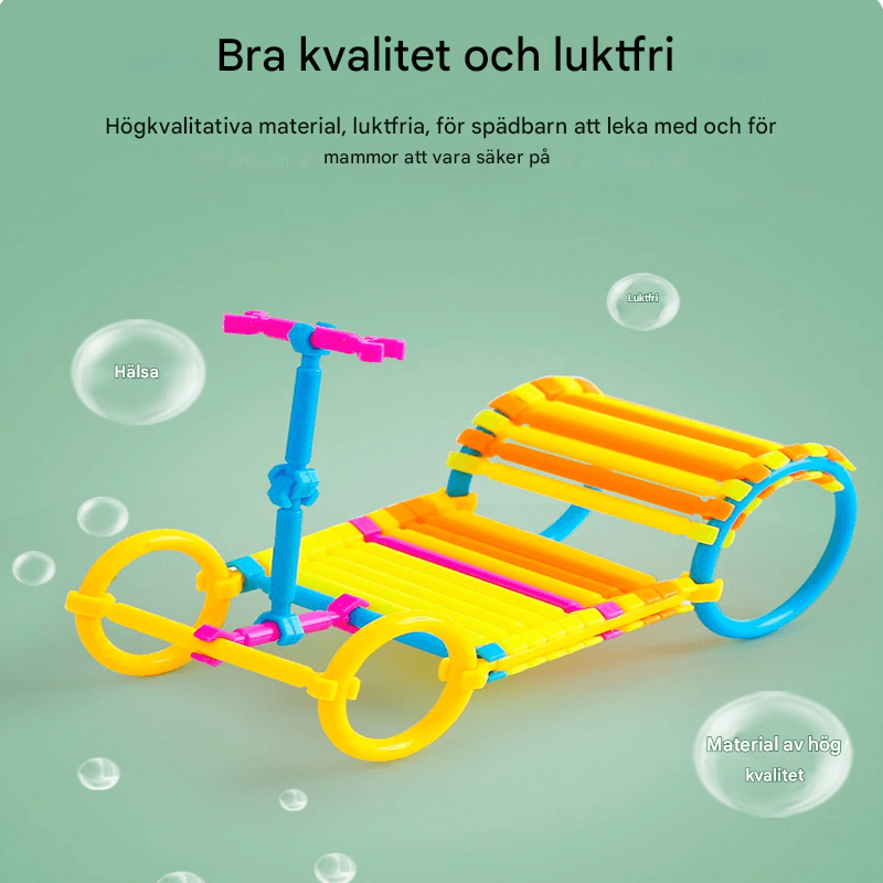 280 stuks Slimme Puzzels - Bouwstenen voor Kinderen, 3D Puzzels en Educatieve Bouwset, Creatief Verbinden en Bouwpakket