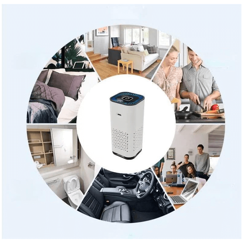 Draagbare ionische luchtreiniger met HEPA filter