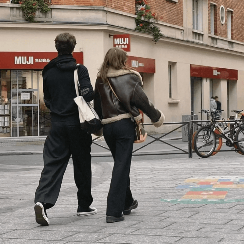 Bruin leren jack voor dames