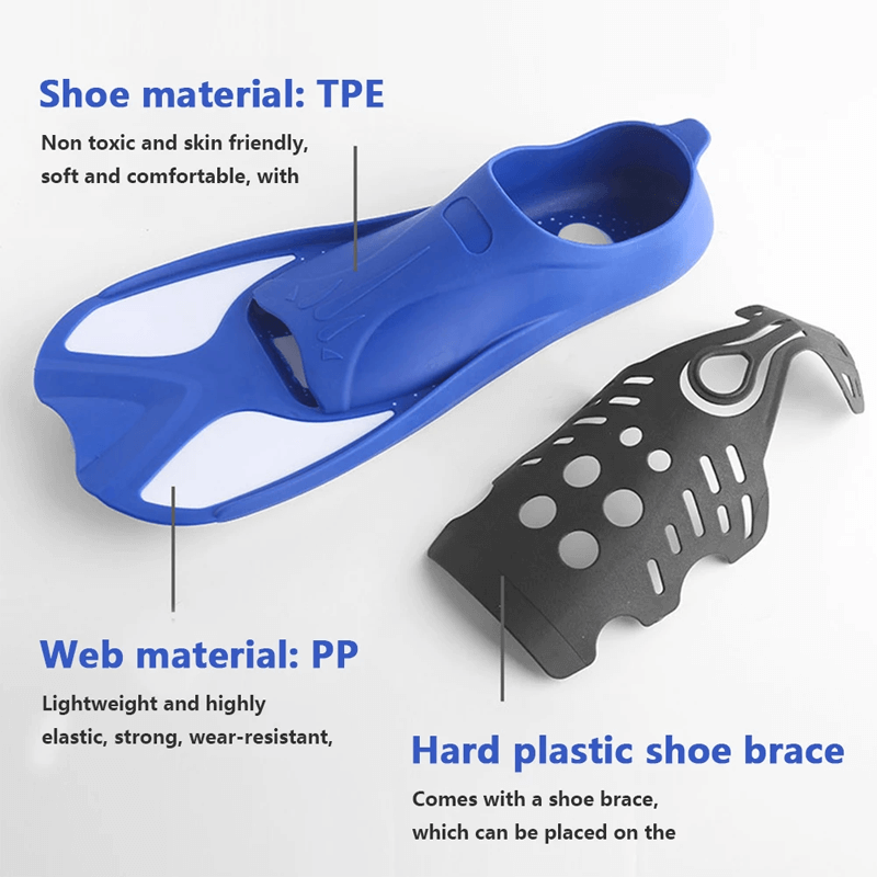 Duurzame zwemvliezen Zwemvinnen met korte bladen