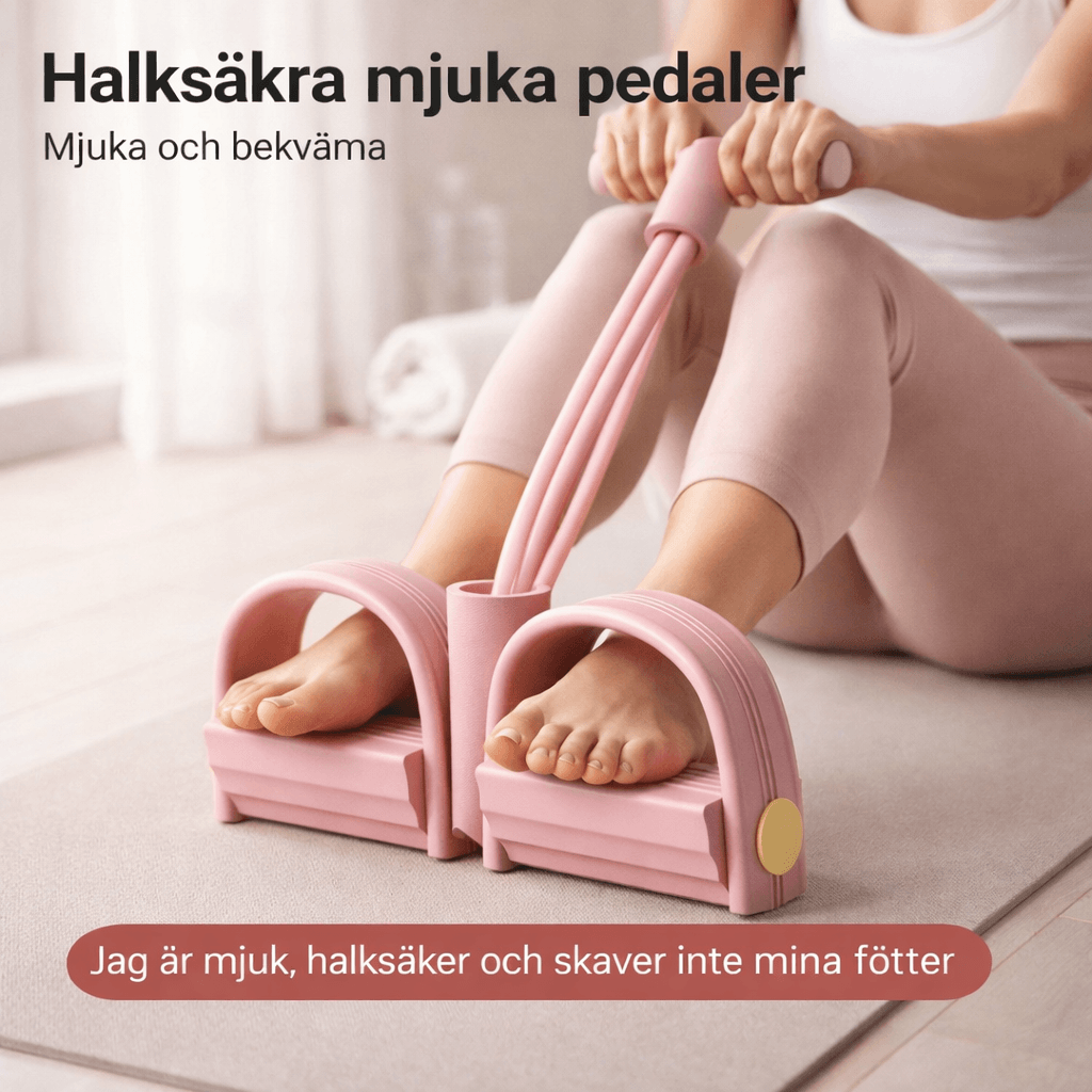 FlexPulse – Pedalbaserat Träningsredskap med Motståndsband för Stretching, Mage, Ben, Armar & Helkroppsträning