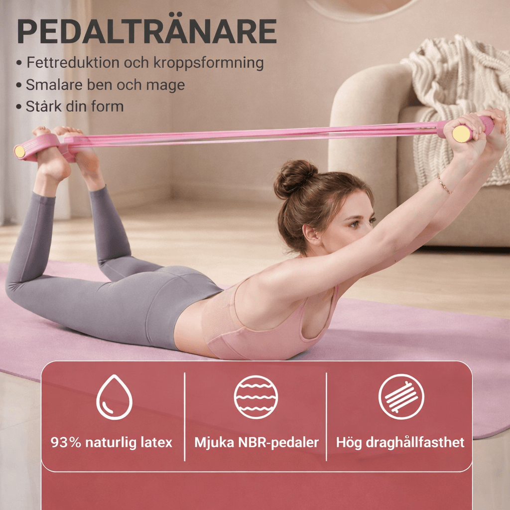 FlexPulse – Pedalbaserat Träningsredskap med Motståndsband för Stretching, Mage, Ben, Armar & Helkroppsträning