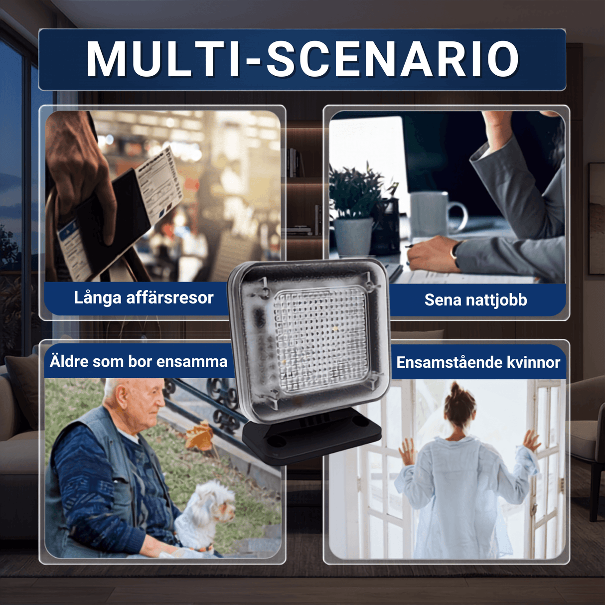 GlowGuard – LED TV-Simulator med Timer och Skymningssensor – Inbrottsskydd för Hem, Lägenhet och Studentrum