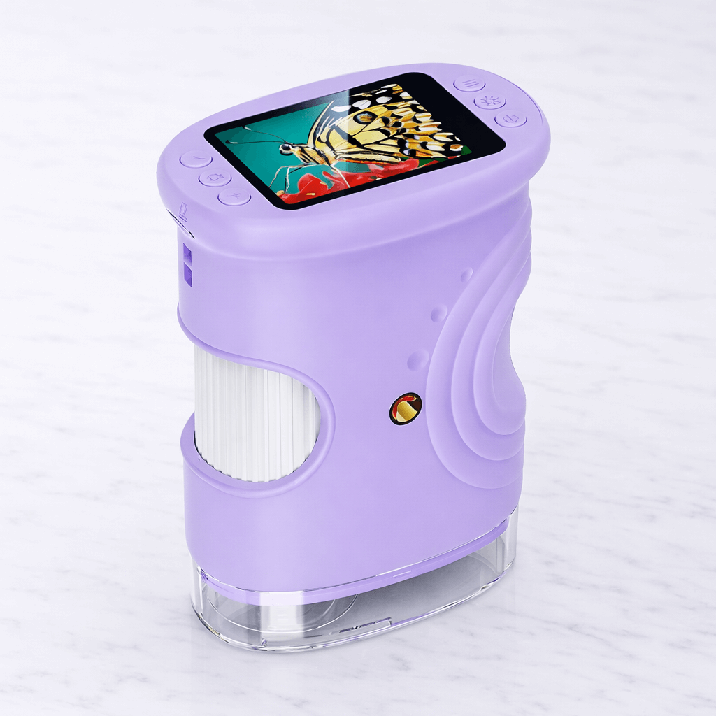 PocketScope – Handhållet Digitalt Barnmikroskop med 2” Skärm, Upp till 1000× Förstoring och Foto- & Videofunktion