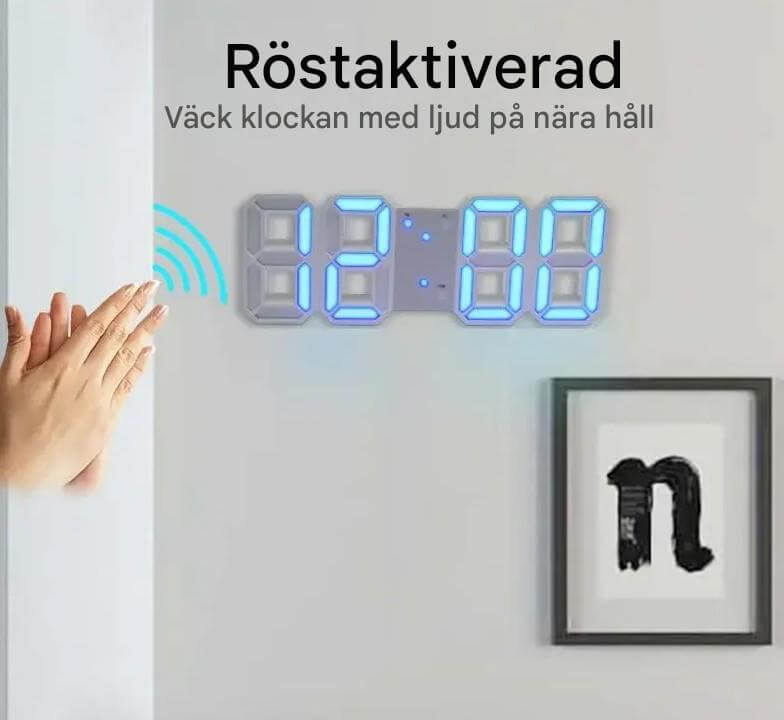 BrightChrono - 3D Digitale LED Wand- & Bureauklok | Stijlvolle Tijdsweergave voor Thuis & Kantoor