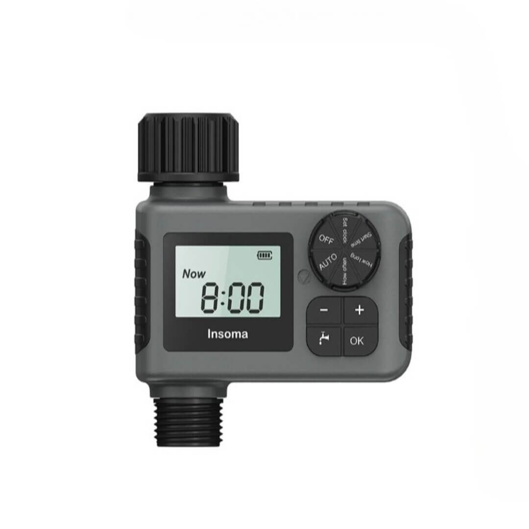 AquaSentry – Automatisk Bevattningstimer med LCD och Smart Regnfördröjning | För Enklare Trädgårdsvård Utomhus