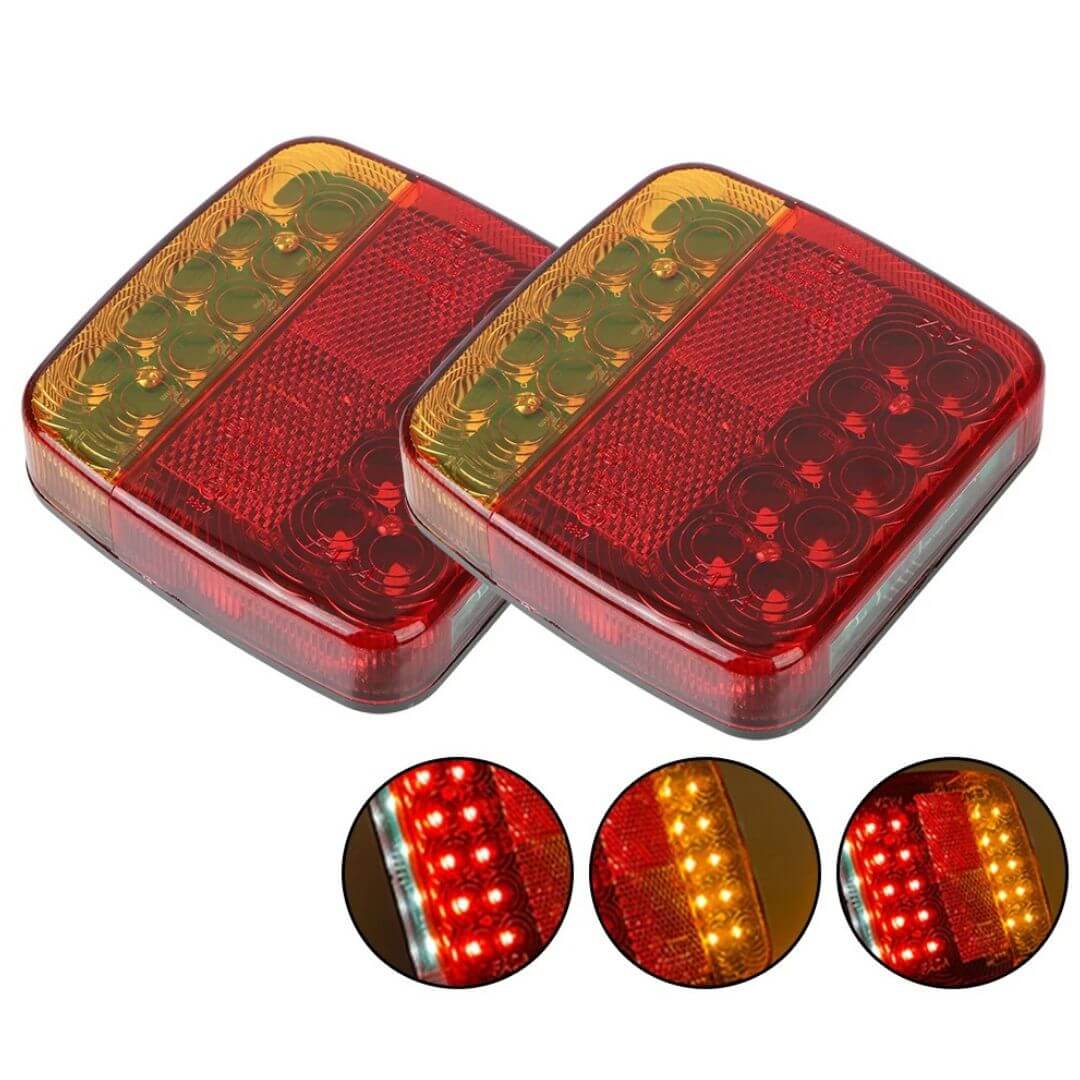 TrailMagnet - Magnetische draadloze LED-achterlichten voor aanhangers, caravans en vrachtwagens | Draadloos remlicht met 5 functies