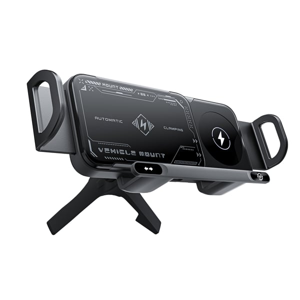 ChargeMount - Verstelbare Smart Car Telefoonhouder met 15W Draadloos Oplaad Pad voor Opvouwbare Schermen