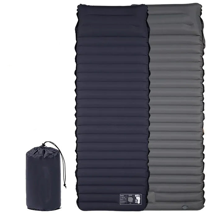 Luchtmatras met ingebouwde luchtpomp Voetpomp 10cm, 3,0-3,2 R-waarde Dubbele laag