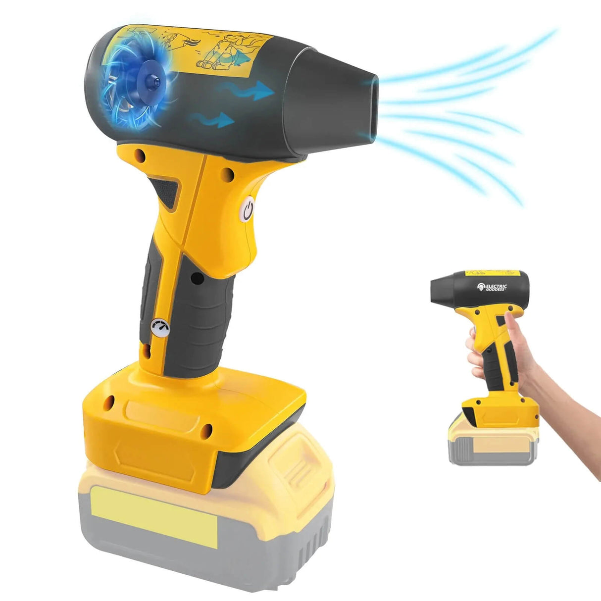 VoltBreeze - Draagbare Jet ventilator met 4 instelbare snelheden voor een efficiënte luchtstroom