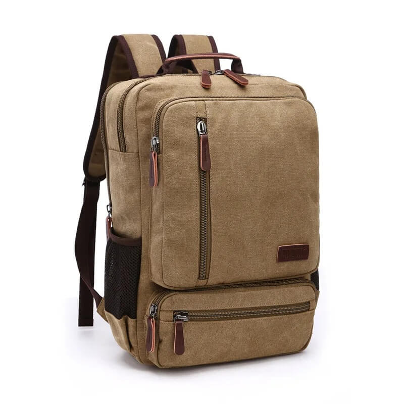 NomadiqPack – Vintage Canvas Ryggsäck för Resor | Stil, Funktion och Flexibilitet i Ett