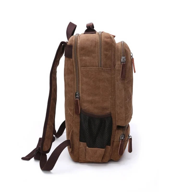NomadiqPack – Vintage Canvas Ryggsäck för Resor | Stil, Funktion och Flexibilitet i Ett