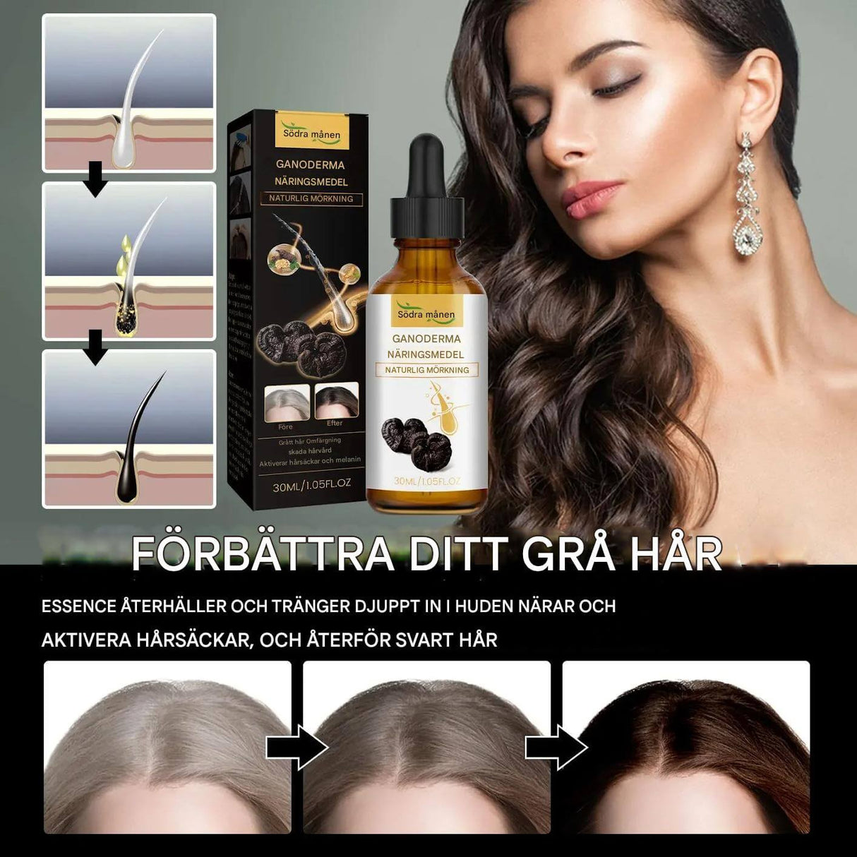 ToneRoot Serum - Haarserum voor grijs en wit haar | Natuurlijke kleurverbetering en hoofdhuidvoeding