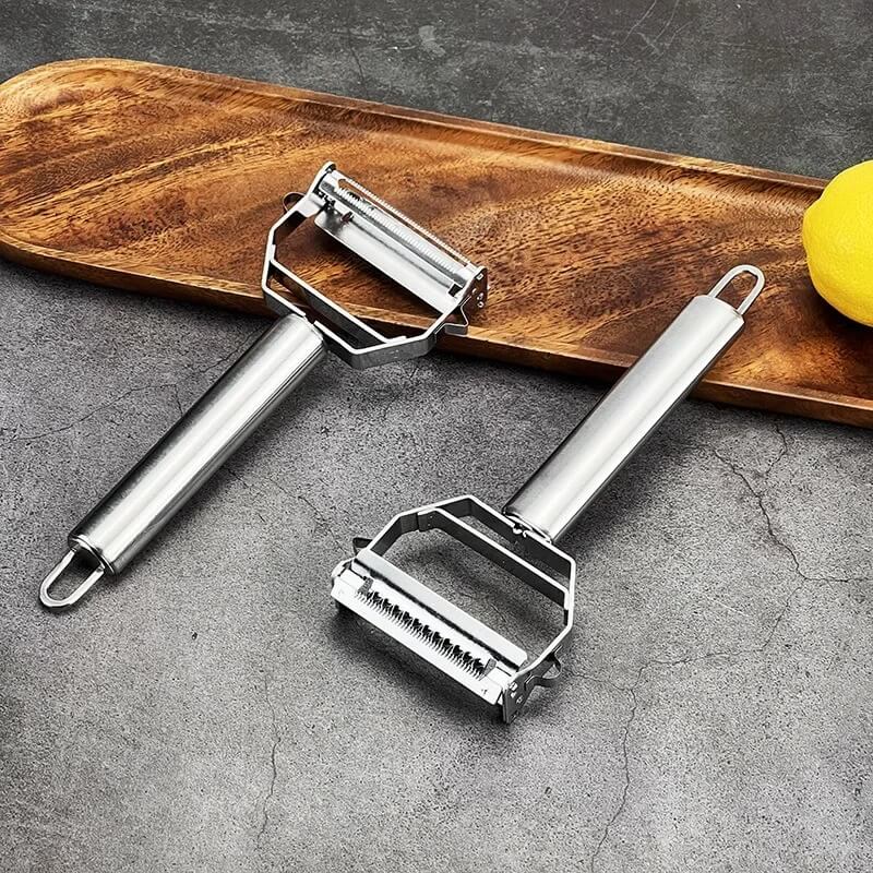 EasyGrate - Multifunctionele 4-in-1 roestvrijstalen dunschiller en rasp - Eenvoudig en snel snijden in de keuken