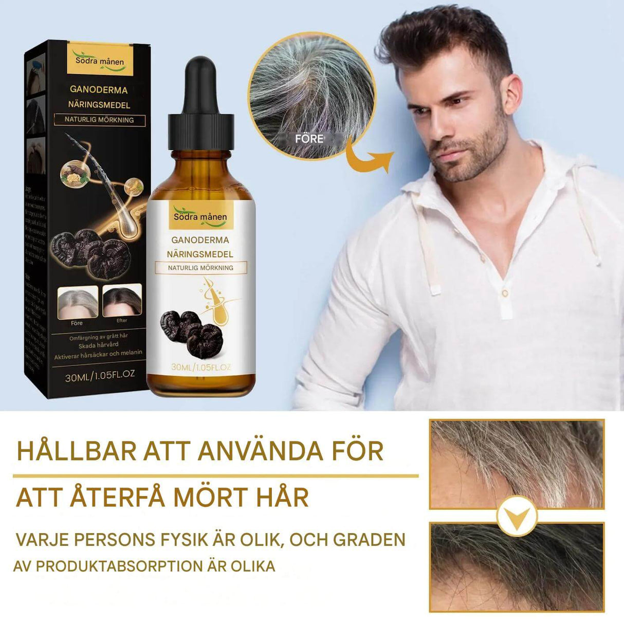 ToneRoot Serum - Haarserum voor grijs en wit haar | Natuurlijke kleurverbetering en hoofdhuidvoeding