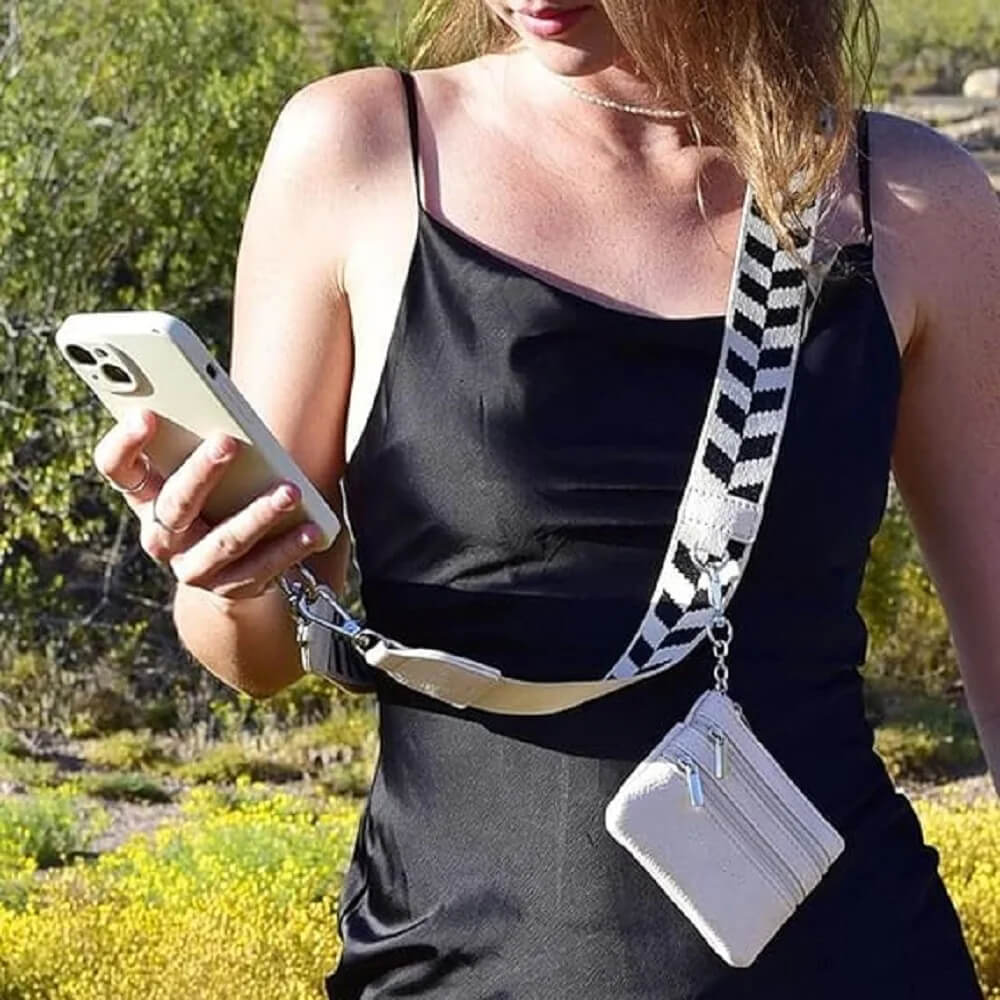 Verstelbare telefoonriem met rits - Crossbody mobiele riem voor vrouwen, eenvoudig en praktisch