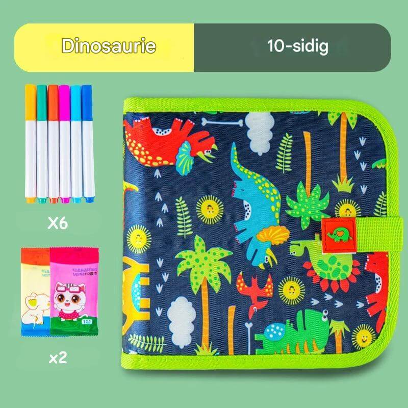 DoodleBloom - Herbruikbaar tekenboek voor kinderen | Afveegbaar & Draagbaar Creativiteit met Magische Pen