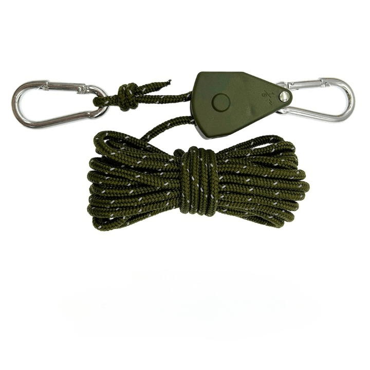 ReflectaCord - Reflecterend Tentkoord 5M met Verstelbaar Katrol voor Kamperen