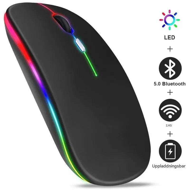 VibeGrip - Draadloze RGB Ergonomische Muis | Stijl, Comfort en Precisie in één