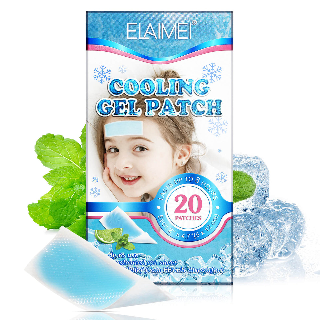 CooliPatch - Koortspleister voor kinderen | Cooling Gel Patch voor natuurlijke verlichting zonder medicijnen