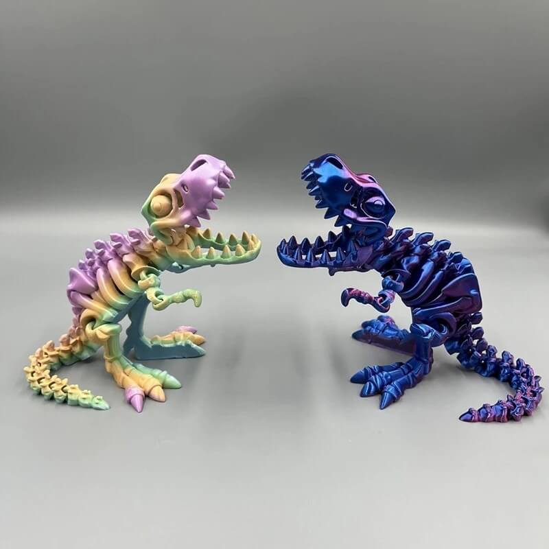 DinoFlex - beweegbaar 3D-geprint dinosaurusmodel voor spel en decor