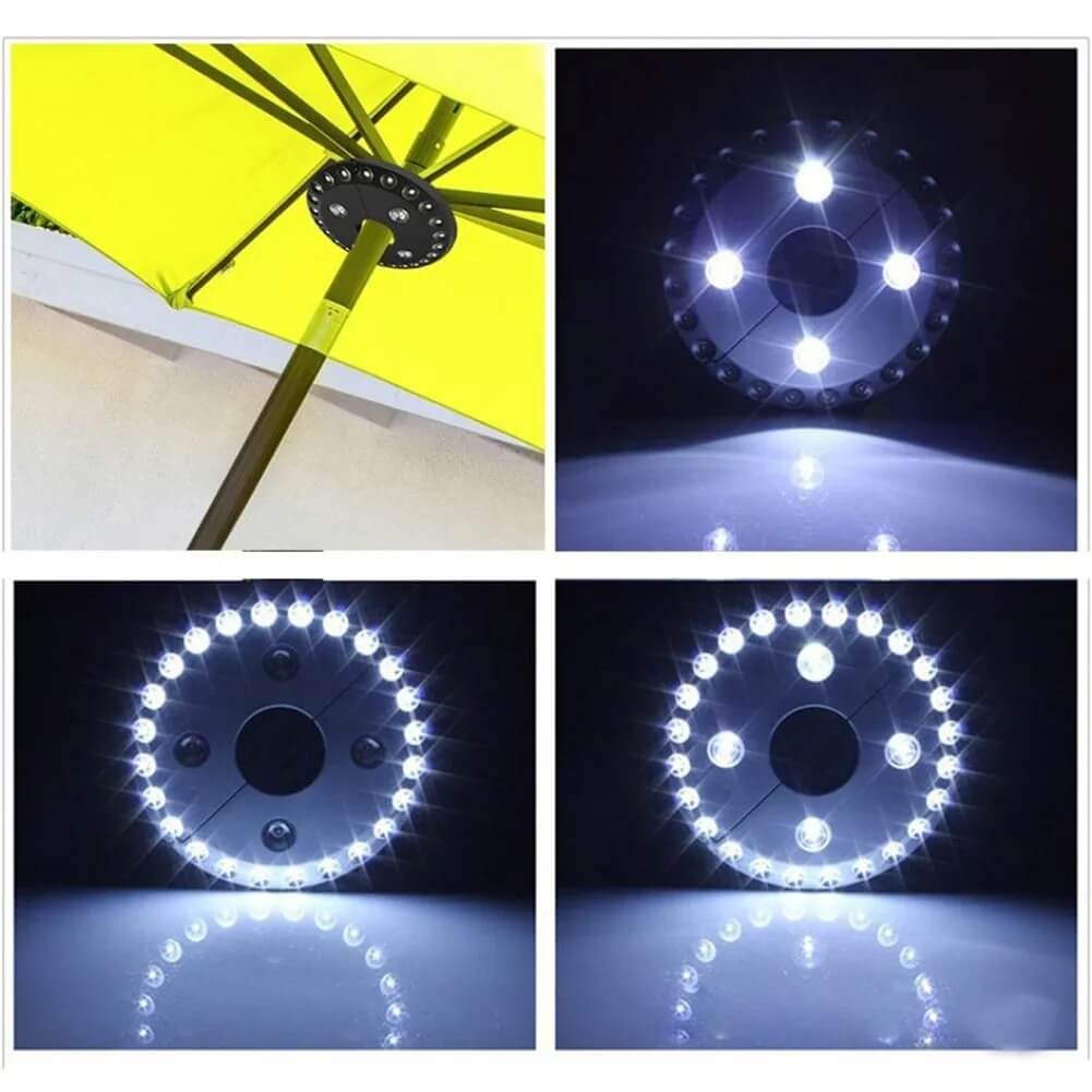 LumaGlow - Draagbare 24+4LED Parasollamp voor buitengebruik