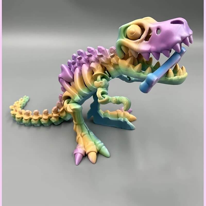DinoFlex - beweegbaar 3D-geprint dinosaurusmodel voor spel en decor