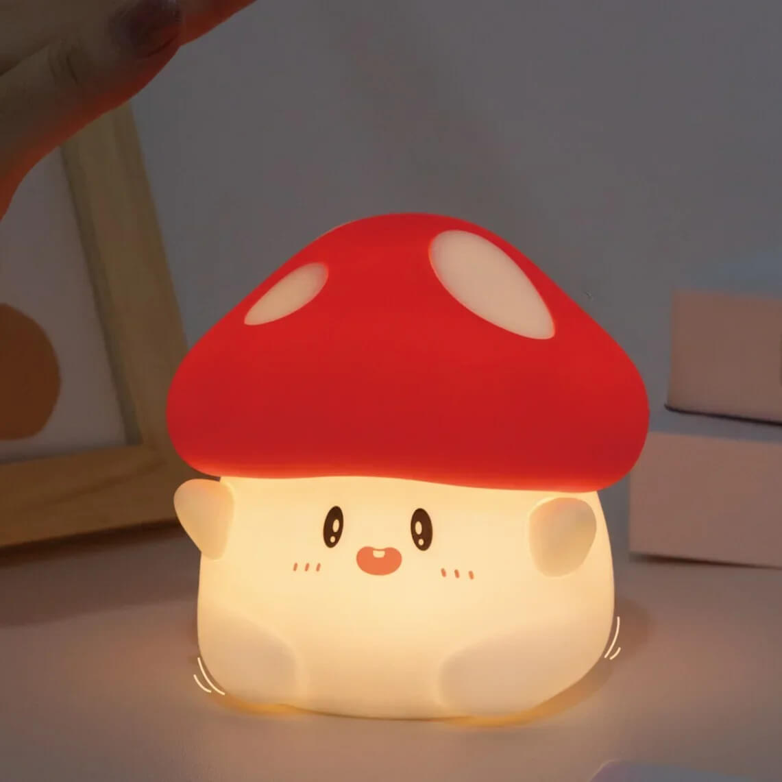 GlowShroom - Siliconen LED Nachtlampje | Zacht pompoen-, paddenstoel- of spookontwerp voor kinderkamers en slaapkamers
