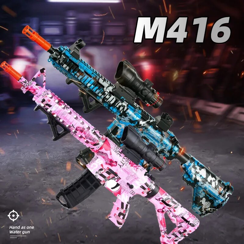 BlastForge - M416 Jelly Rifle met 7,4V batterij en dubbel magazijn voor actief buitenspelen