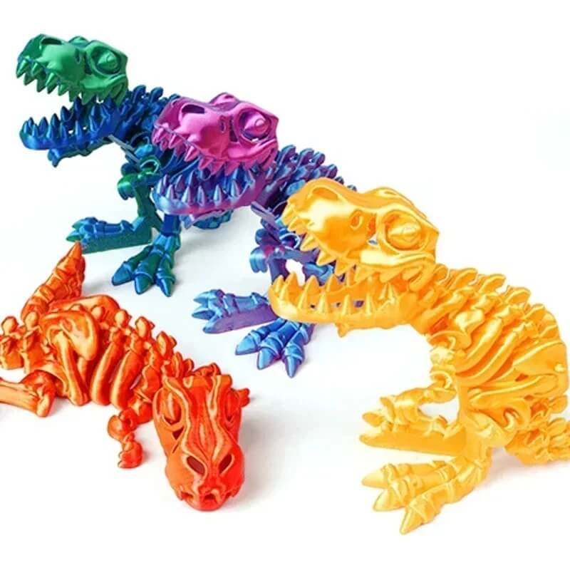 DinoFlex - beweegbaar 3D-geprint dinosaurusmodel voor spel en decor