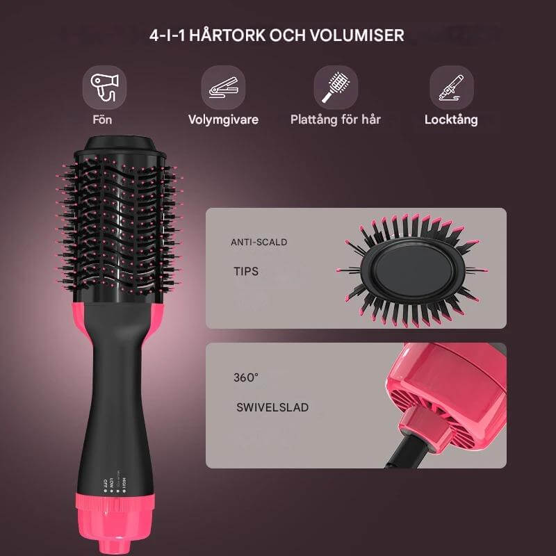 StylePro - 4-in-1 Heteluchtborstel voor föhnen, volume geven en stylen | Gemakkelijk je haar stylen met één apparaat