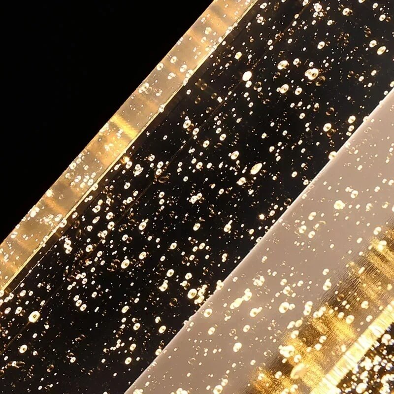 LuxeAngle - Wandlamp met Bubbel Kristal en Verguld Metaal | Elegante en Luxe Decoratieve Verlichting voor Slaapkamer & Woonkamer