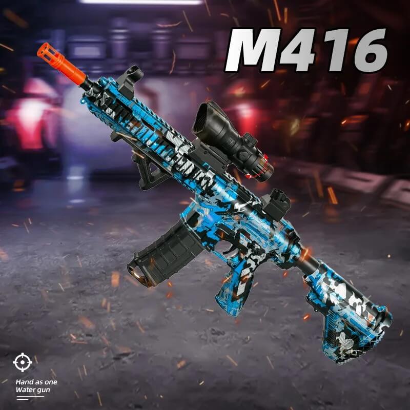 BlastForge - M416 Jelly Rifle met 7,4V batterij en dubbel magazijn voor actief buitenspelen
