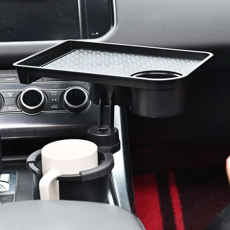 CarMealTray - Dienblad voor in de auto met draaibaar opschepoppervlak | Gemakkelijk eten en organiseren in de auto
