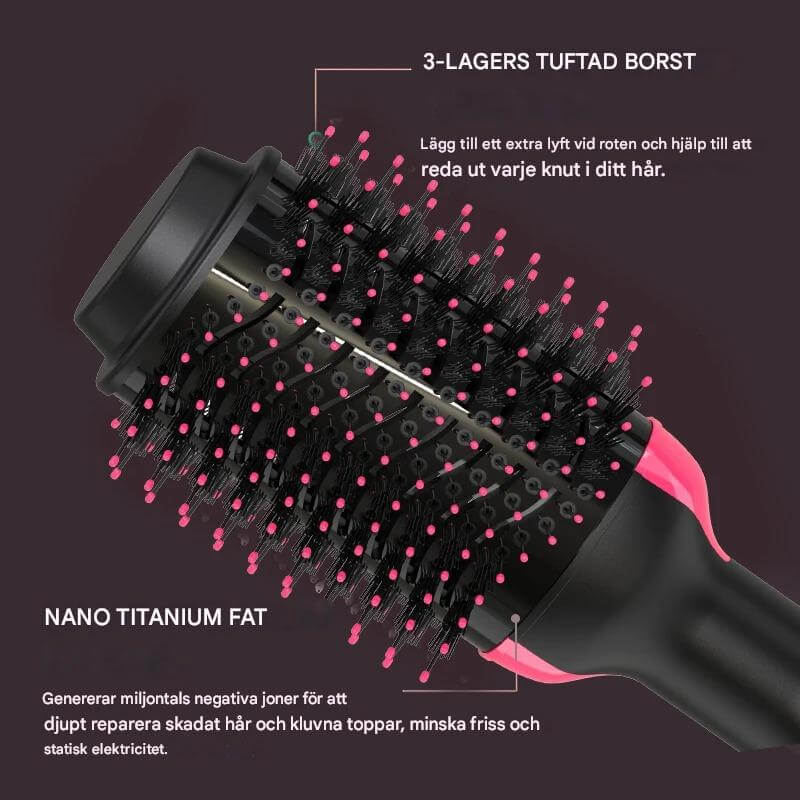 StylePro - 4-in-1 Heteluchtborstel voor föhnen, volume geven en stylen | Gemakkelijk je haar stylen met één apparaat