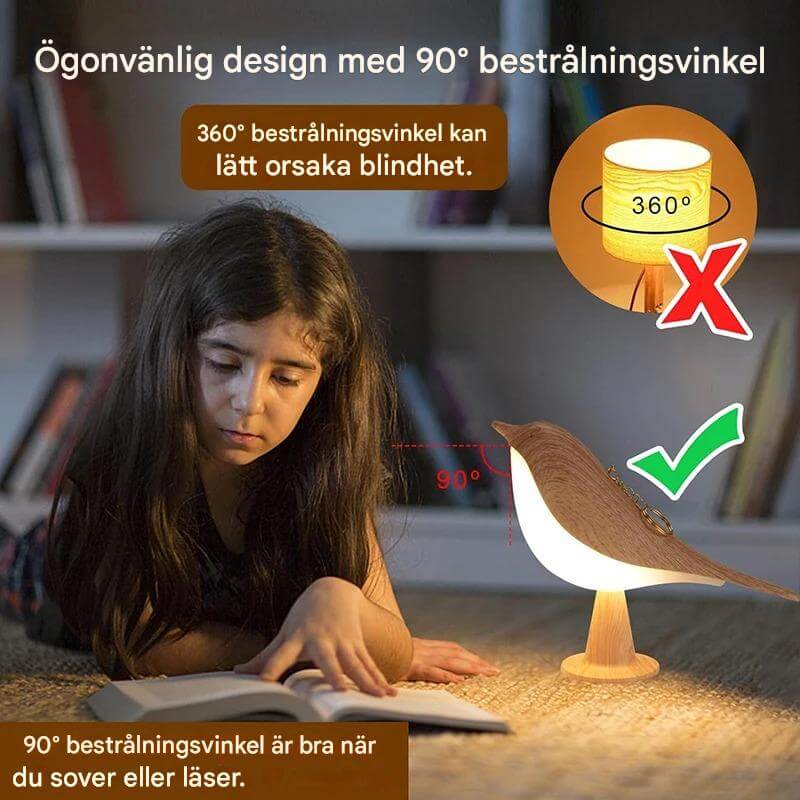 FeatherGlow - LED Vogel Nachtlampje met Touch Control | Decoratieve & Ontspannende Verlichting voor Slaapkamer en Woonkamer