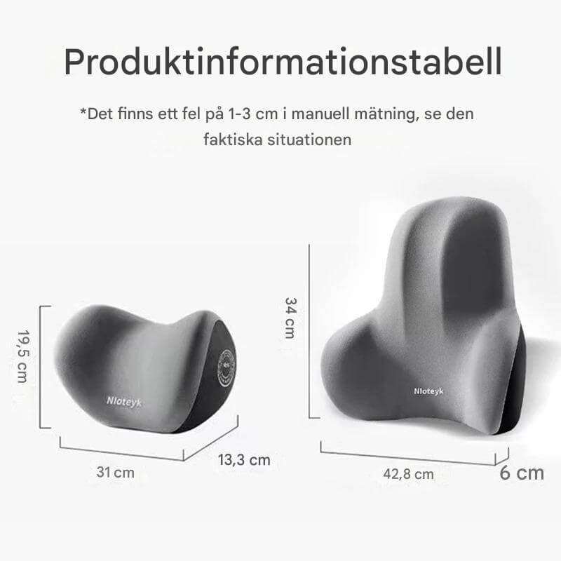 Travilo - Ergonomisch nek- en rugkussen voor autoritten | Aanpasbaar comfort in elke stoel