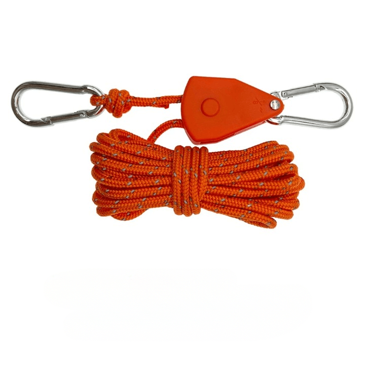 ReflectaCord - Reflecterend Tentkoord 5M met Verstelbaar Katrol voor Kamperen