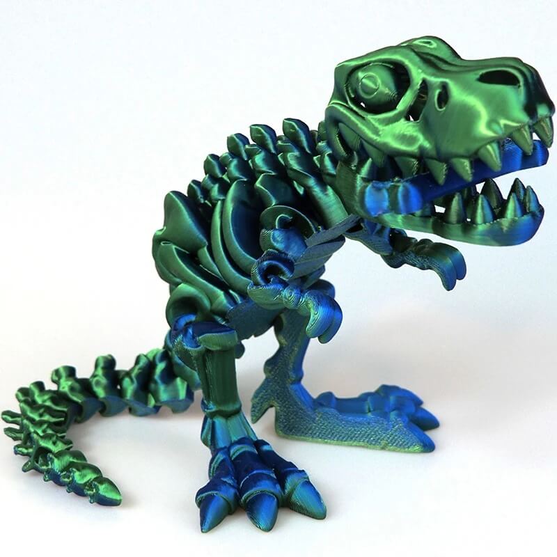 DinoFlex - beweegbaar 3D-geprint dinosaurusmodel voor spel en decor