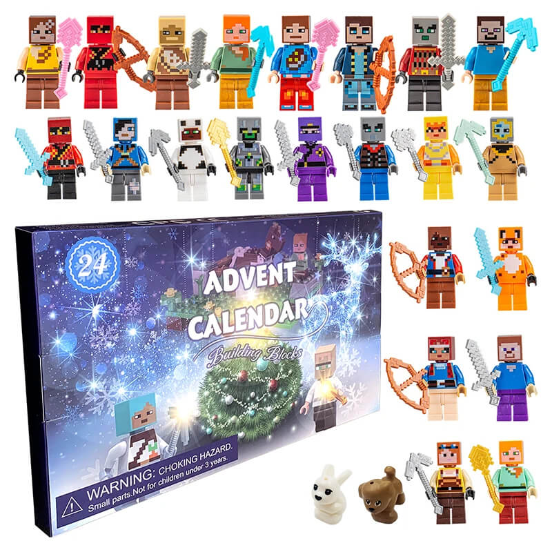 MiniCraft - Adventskalender met 24 dagen aftellen en actiefiguren
