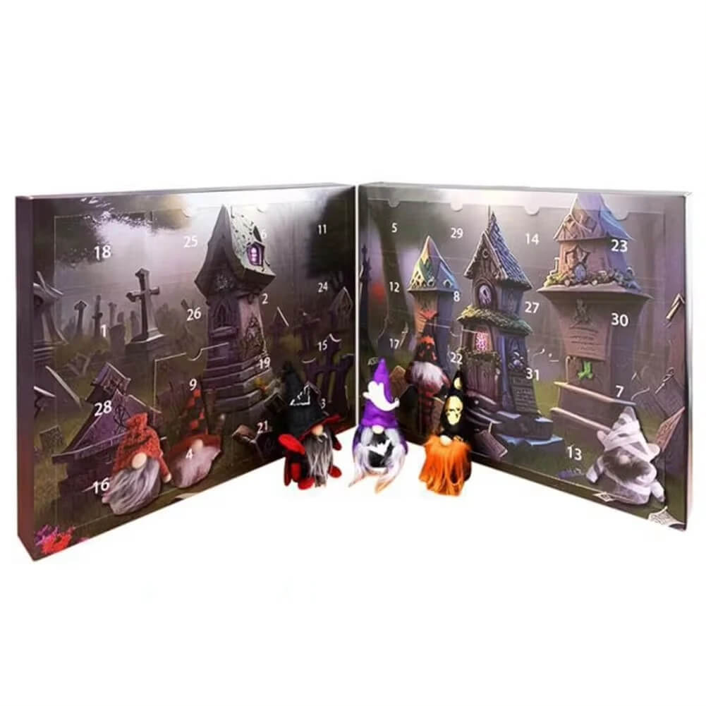 Kerstman & Halloween adventskalender 2024 - Aftellen met verzamelfiguurtjes, kindvriendelijke woondecoratie en aftelkalender