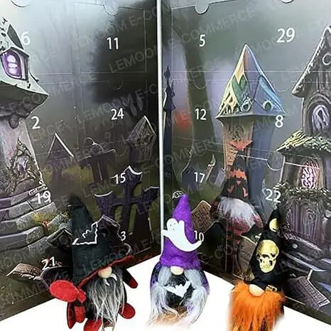 Kerstman & Halloween adventskalender 2024 - Aftellen met verzamelfiguurtjes, kindvriendelijke woondecoratie en aftelkalender