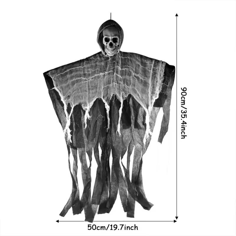 Halloween Decoratie: Hangende Spookhuis Decoratie - Spook, Schedel en Skelet