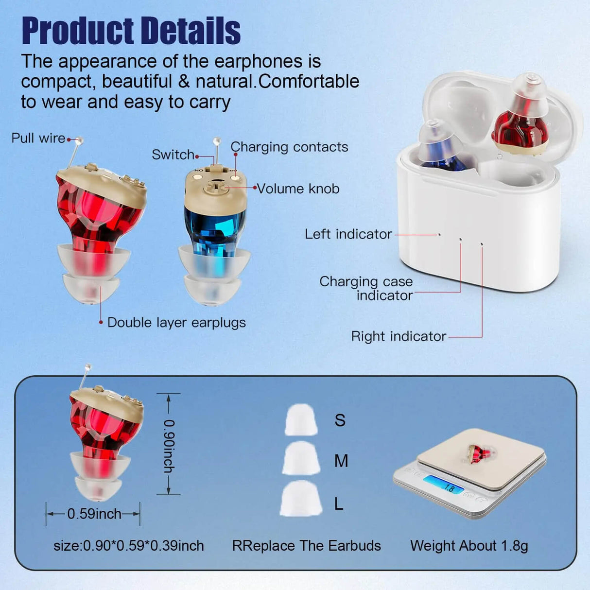 ClearTone - Discrete hoortoestellen - Geavanceerd hoortoestel met ruisonderdrukking