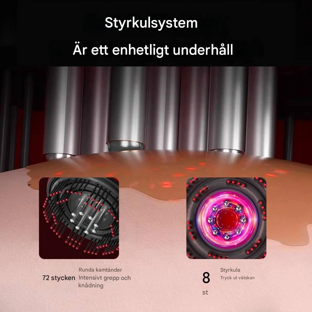 Rood lichttherapie elektrische massagekam - met oliedispenser